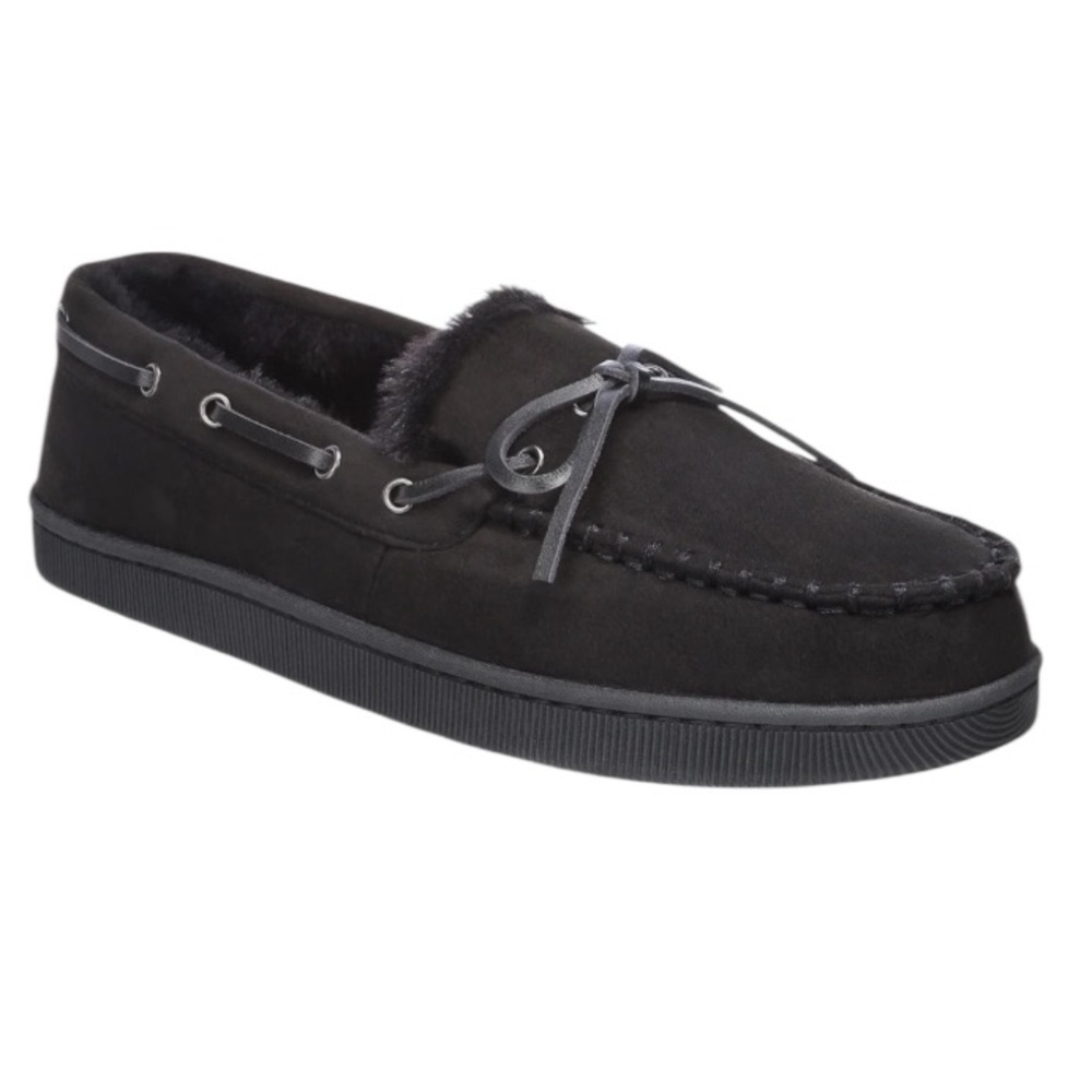 New Club Room Moccasin Slippers with Indoor/ Outdoor Sole Gift Stocking Stuffer
